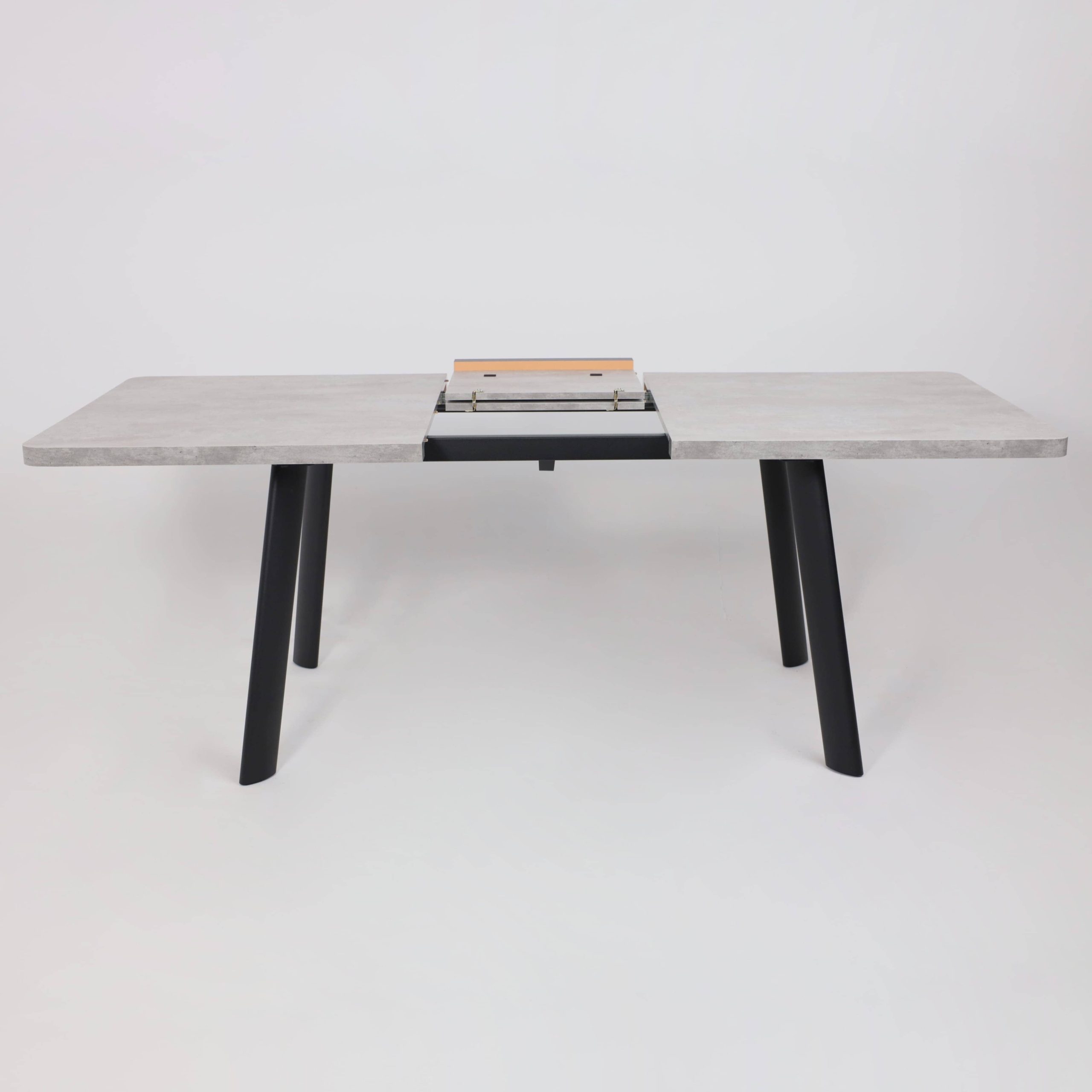 Стол LEON LUX RADIAL-180, раздвижной 180(240)х95, Серый сланец/Чёрный