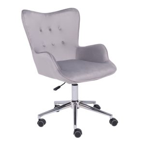 Кресло поворотное BELLA, велюр/серый