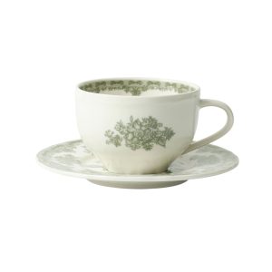 Чайный набор BLOSSOM, керамика, зеленый, кружка 250мл + блюдце