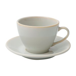 Чайный набор OPALUS, фарфор, айвори, кружка 200мл + блюдце