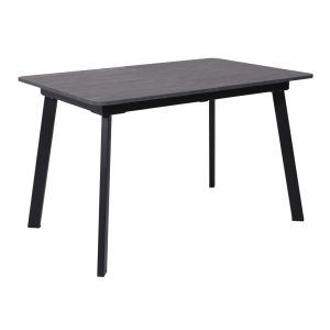 Стол AV 1209/1, ЛМДФ, раздвижной 1200(1600)*800 Мрамор Пьетра Графитовый/черный