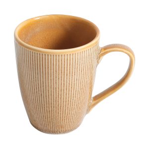 Кружка STRIA, фарфор, пшеничный, 300мл