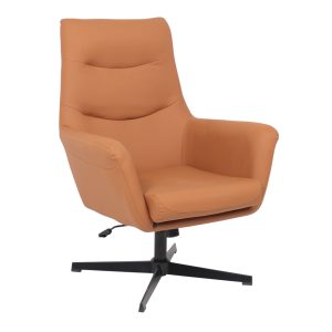 Кресло HUDSON, экокожа, охра PU-17/черный