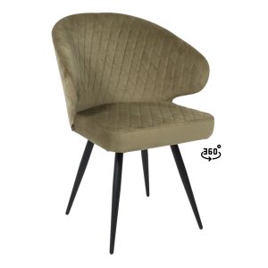 Стул ROB-R1 360, d12 OLIVE LUXчерный