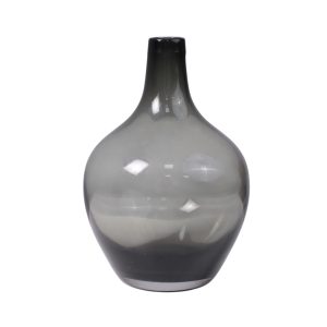 Ваза стеклянная FOAM, дымчатый, 13*20см