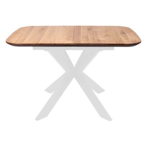 Стол ВЕЙВ раздвижной, 120(160)*80*75, дуб натуральный/белый (ПрР-3 DSW (02) КСЕ/Р-80)