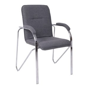 Кресло SAMBA AKS-1, Leto 68 темно-серая ткань, мягкие подлокотники