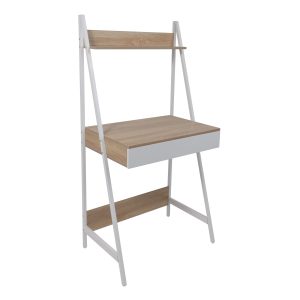 Стол письменный SHAPE, светлый дуб/белый металл, 740*480*1465