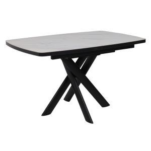 Стол LEONEL-130, раздвижной 130(165)х85, CALAKATTA ST CER/Черный