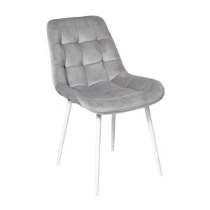 Стул AV 405, светло-серый бархат Н-09/белый