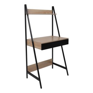 Стол письменный SHAPE, светлый дуб/черный металл, 740*480*1465