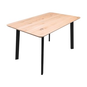 Стол МАЙОН, 120*80*74, дуб натуральный/черный (ПР-2 DSW (Т27) (02) КС-60)