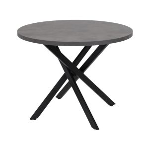 Стол РИГА, D950, Ароза Реликтовая/Черный