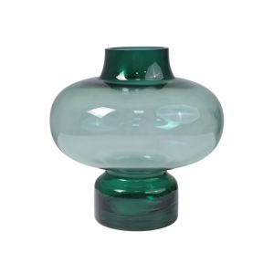 Ваза стеклянная ROUND 2, зеленый, 15*25см