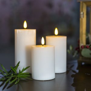 Комплект из электронных свечей AKS тип 1 ( 3 свечи 7.5х13/15.5/18см 1LEDх3, 2ААх3 )