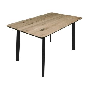 Стол МАЙОН, 130*80*74, дуб галифакс табак/черный (ПР-2 DSW (Т27) (02) КС-60)