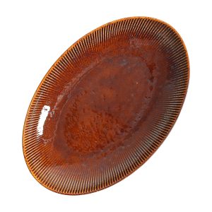 Блюдо овальное AURORA, фарфор,каштановый, 30,5*20*4,2см