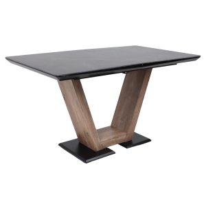 Стол ТОРОНТО, керамика 0 кат. 1400(1715)*800, Камень серый Greys black/Ель умбра