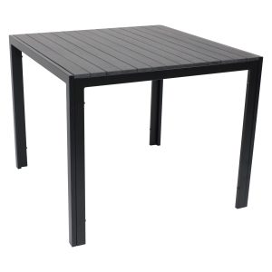 Стол садовый SICILY, 90*90*73, сталь-черная/чёрный