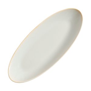 Блюдо для рыбы AURORA, фарфор, айвори, 31*13*3,6см