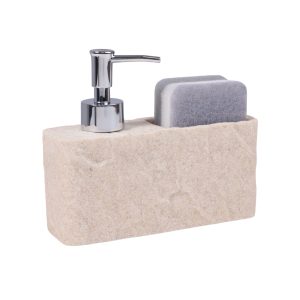 Дозатор декоративный с подставкой для губки NEXUS, бежевый