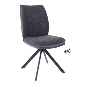 Стул SMART-R 360, g25 ANTRACITE  шенилл LUX - d10 HEMATITE LUXчерный