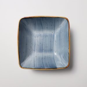 Тарелка квадратная глубокая VITAL 1, фарфор, синий, 19,3*19,3*7см