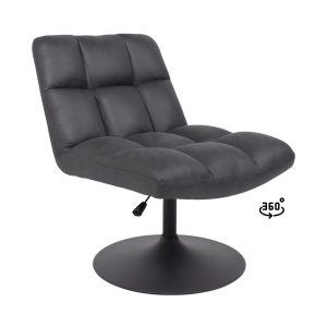 Кресло GRANDE, поворотное, экокожа, винтажный черный WATUSI 16/черный