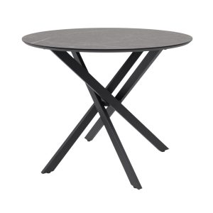 Стол МЕХИКО, пластик премиум 3Д, D950, Камень черный/ Черный матовый