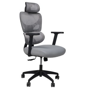 Кресло поворотное PASCAL, ткань/сетка, серый