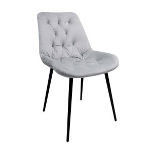 Стул AV 435, светло-серый бархат H-09/черный