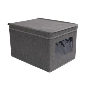 Контейнер для хранения MACKENZIE-2, с крышкой, серый, 30*30*15,5см