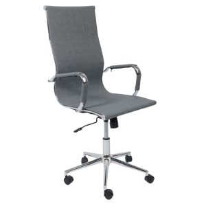 Кресло поворотное EVELIN, ткань, серый
