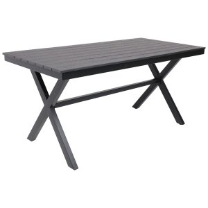 Стол садовый FLORENCE, 160*80*77, сталь-черная/чёрный