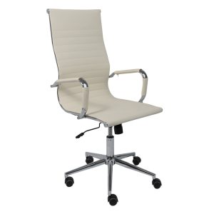 Кресло поворотное EVELIN, экокожа, кремовый
