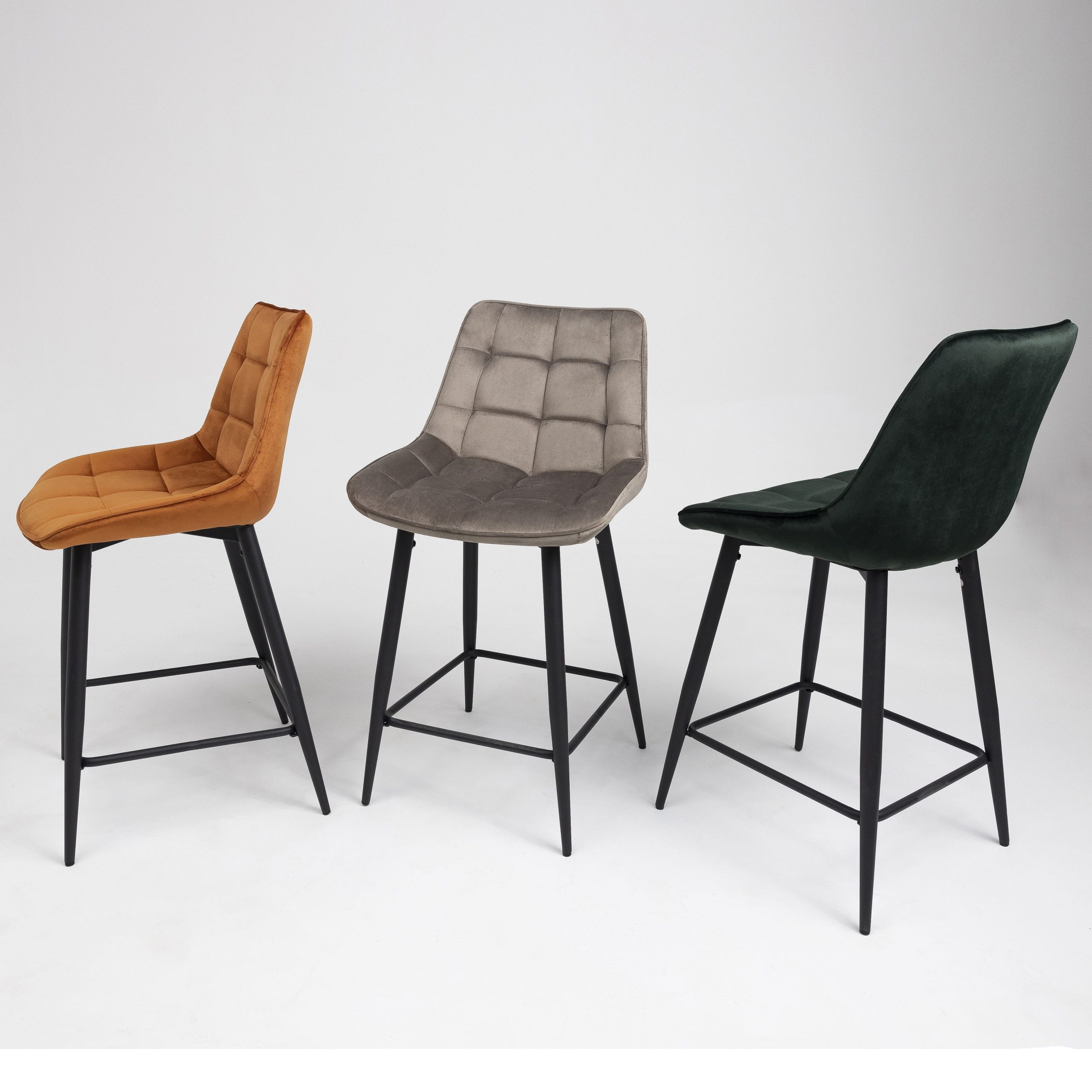 Стул LINX, полубарный, бежевый велюр G062-13/черный