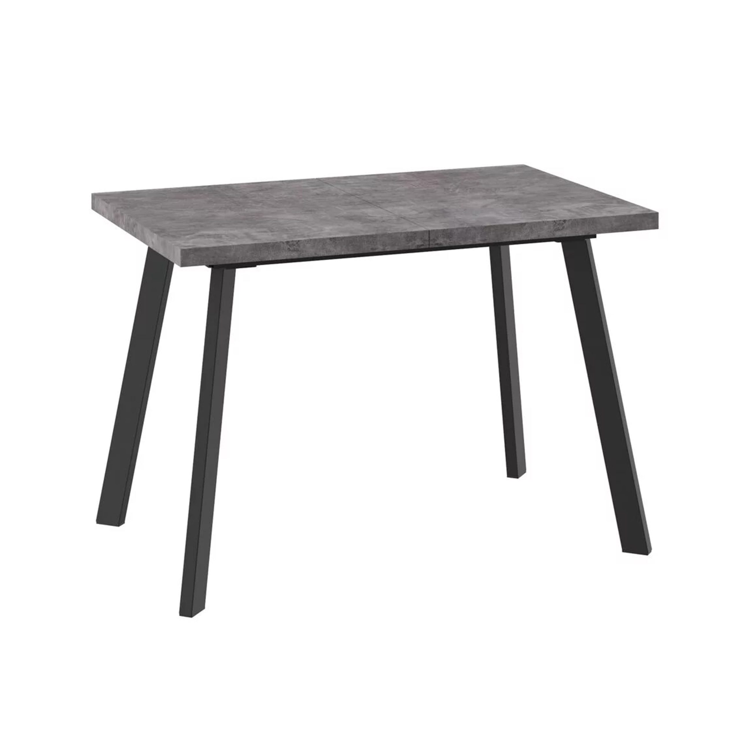 Стол BORG-110, раздвижной 110(142)х70, Дымчатая керамика/Чёрный