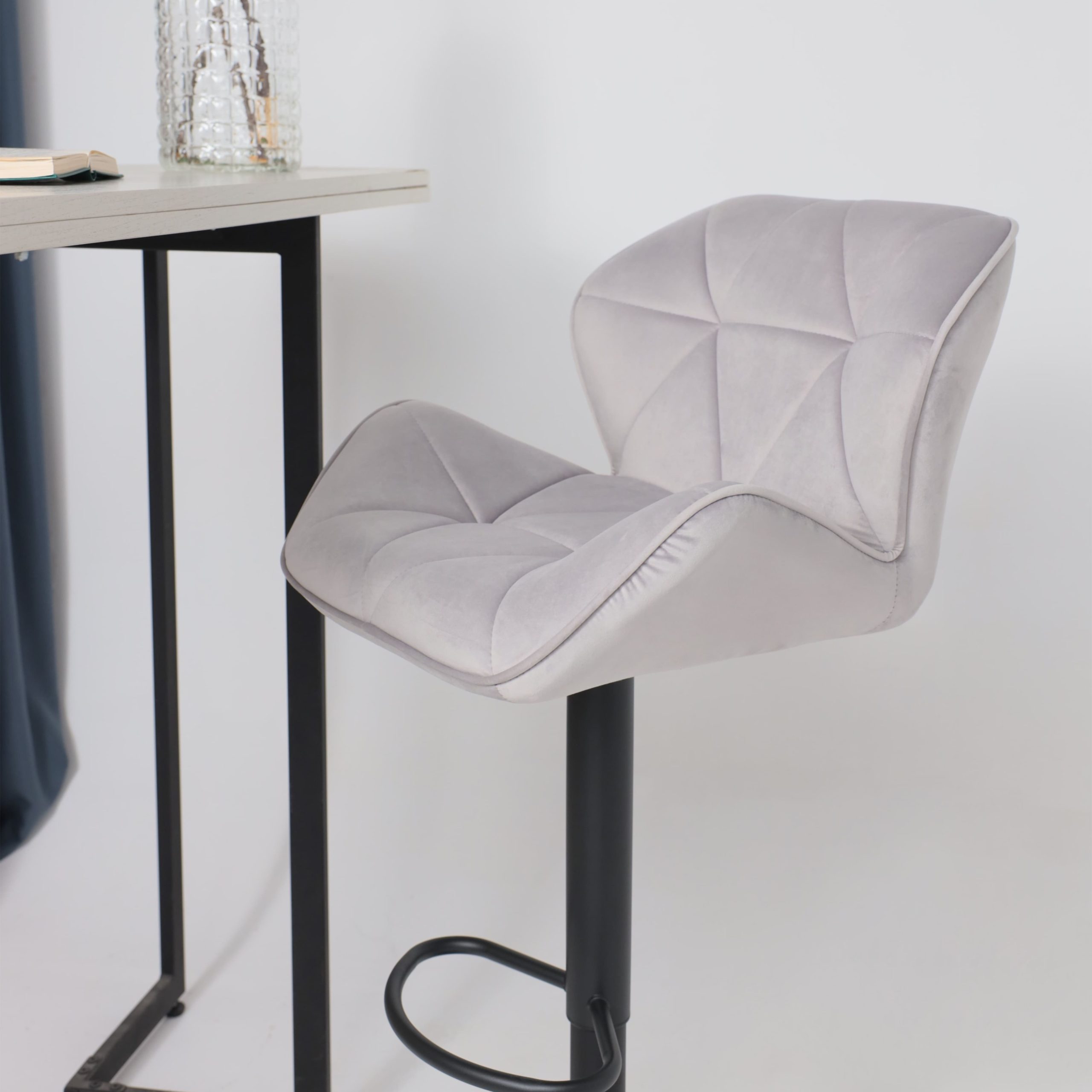 Кресло BERLIN, серый велюр HCJ-37/черный