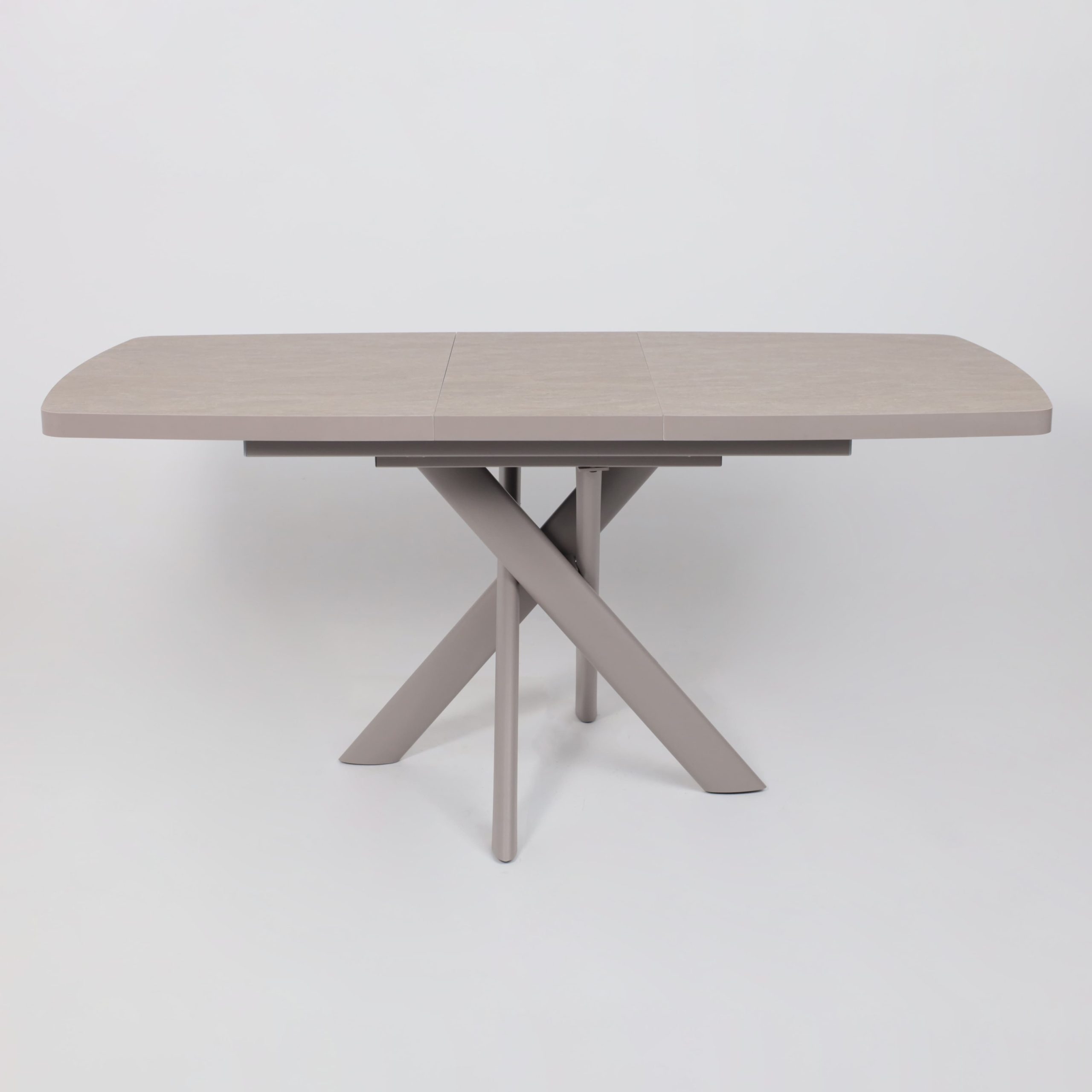 Стол LEONEL-130, раздвижной 130(165)х85, Бежевый камень-HPL/Капучино