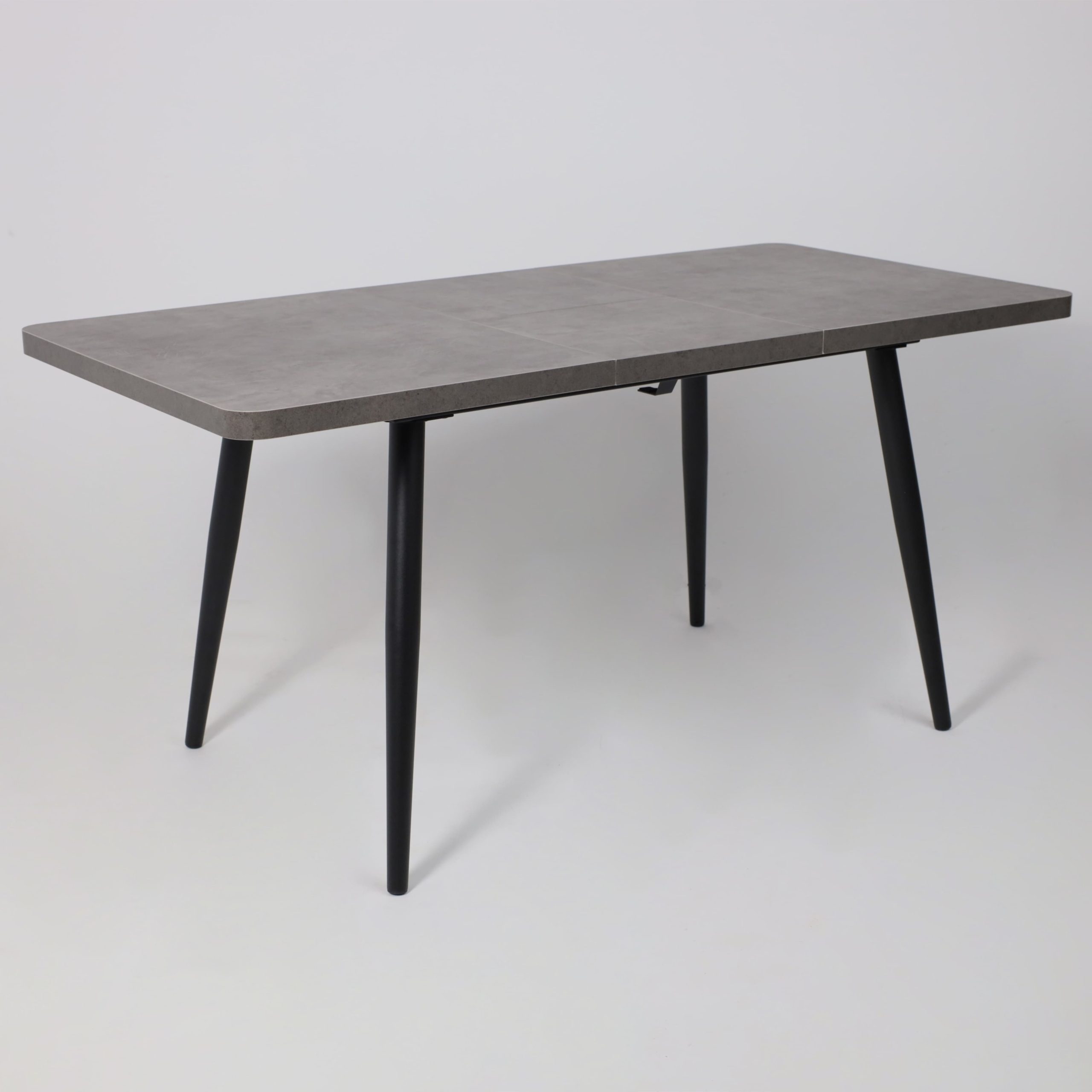 Стол BORG RADIAL-120, раздвижной 120(160)х80, Дымчатая керамика/Чёрный