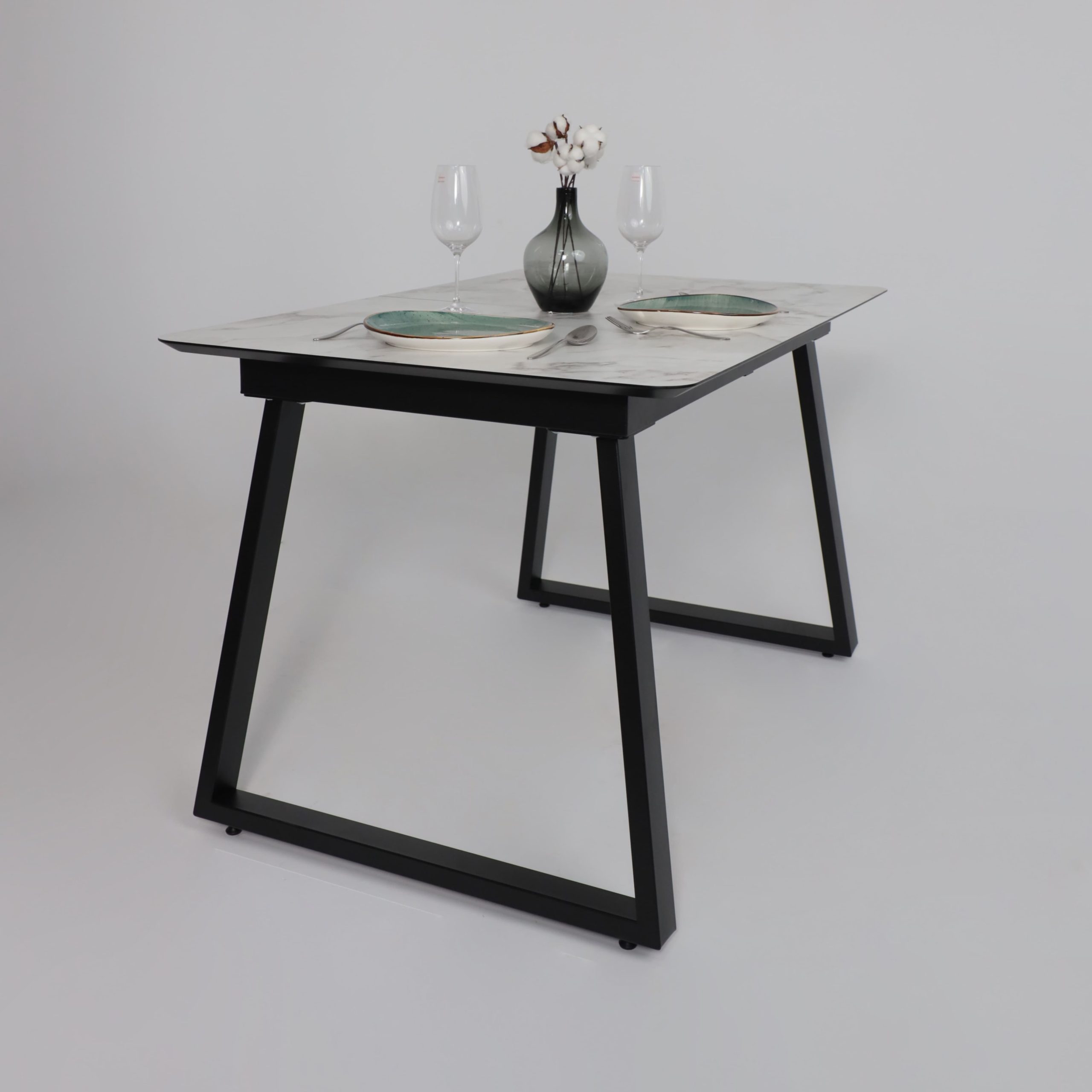 Стол AV 1208, HPL+МДФ,  раздвижной 1200 (1600)*800 Виктори натуральный/черный