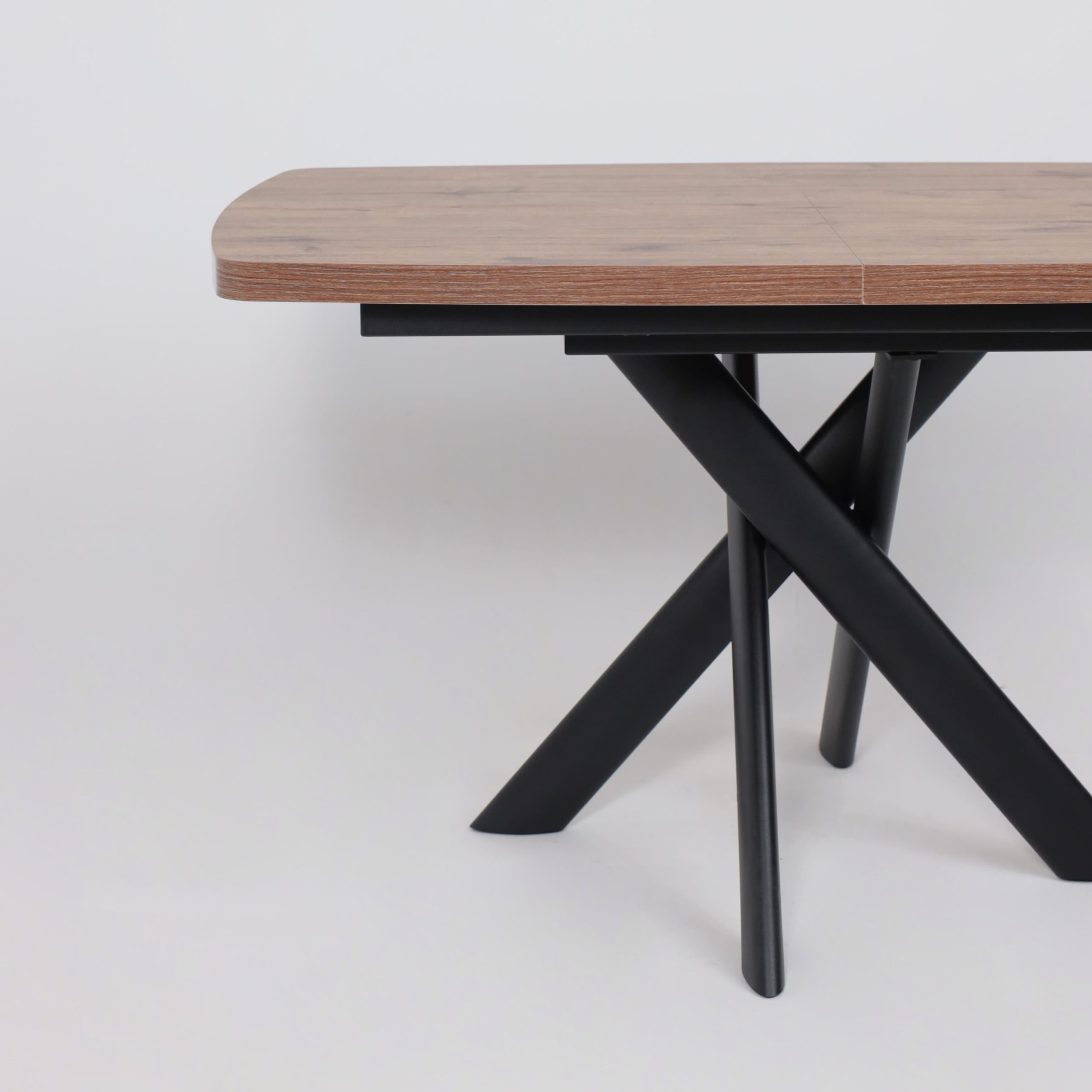 Стол LEONEL-130, раздвижной 130(165)х85, Дуб Веллингтон/Черный