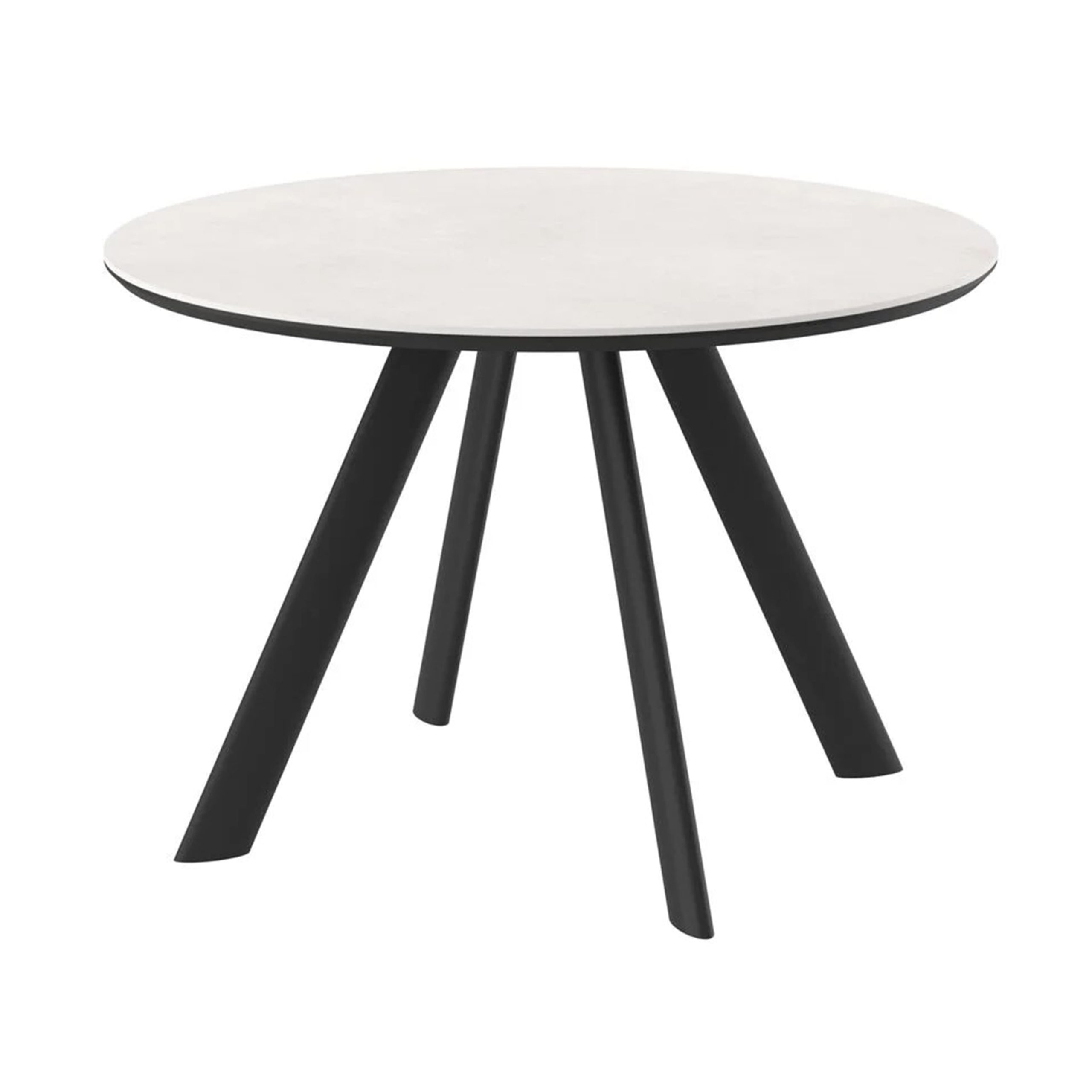 Стол RONDY-116, круглый нераздвижной 116, KRATER PERLA PREMIUM CER/Черный