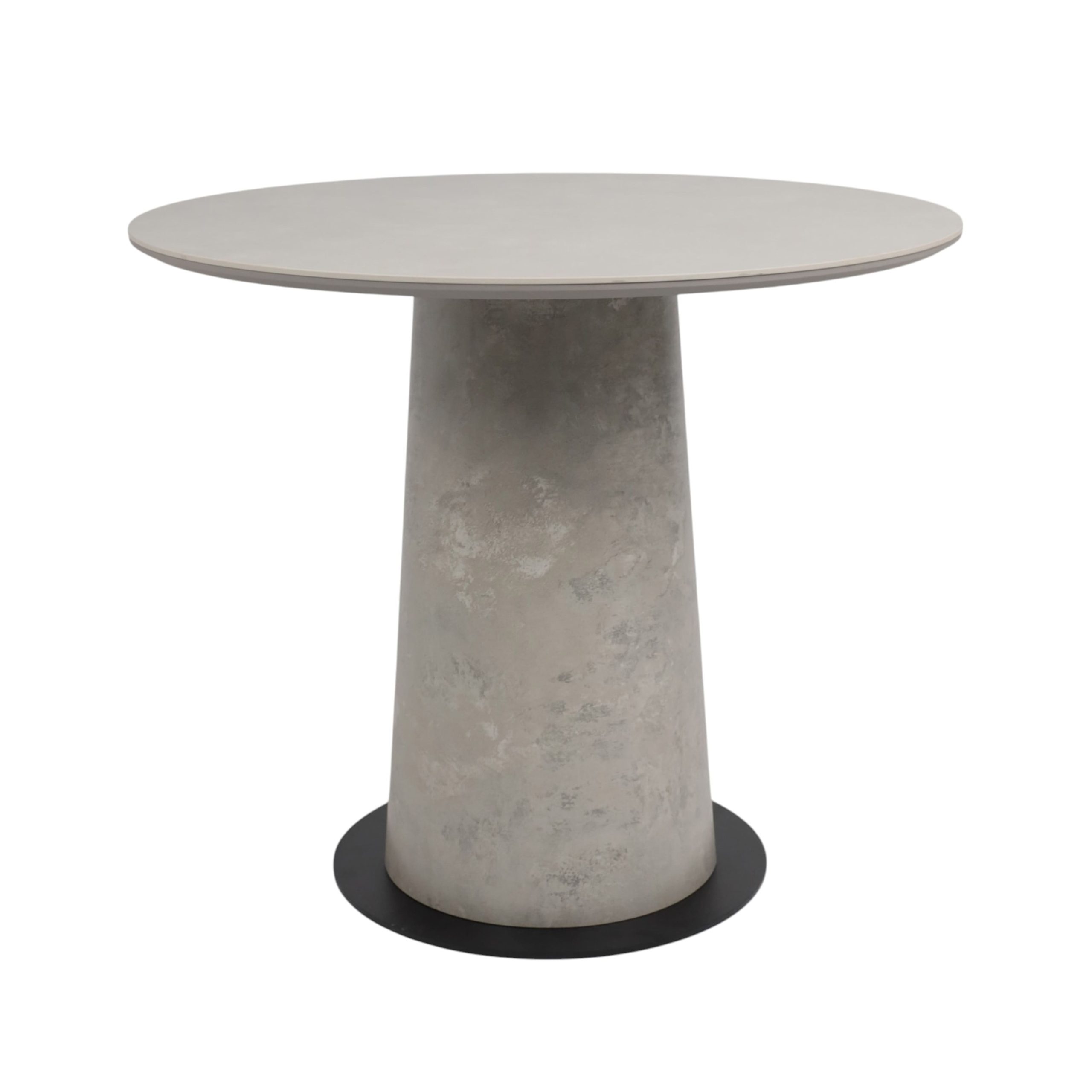 Стол AV 2317, МДФ+керамика, нераздвижной 900 серый, матовый CARMEN LIGHT GREY/черный+HPL Бетао