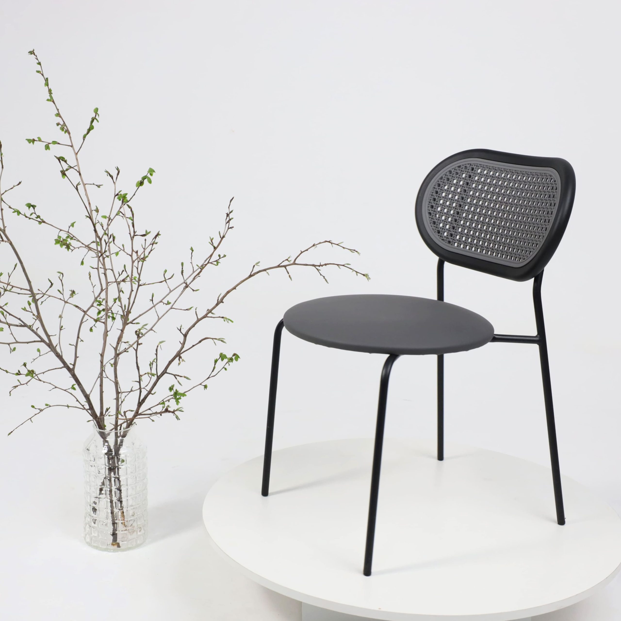 Стул TEO, серый/чёрный