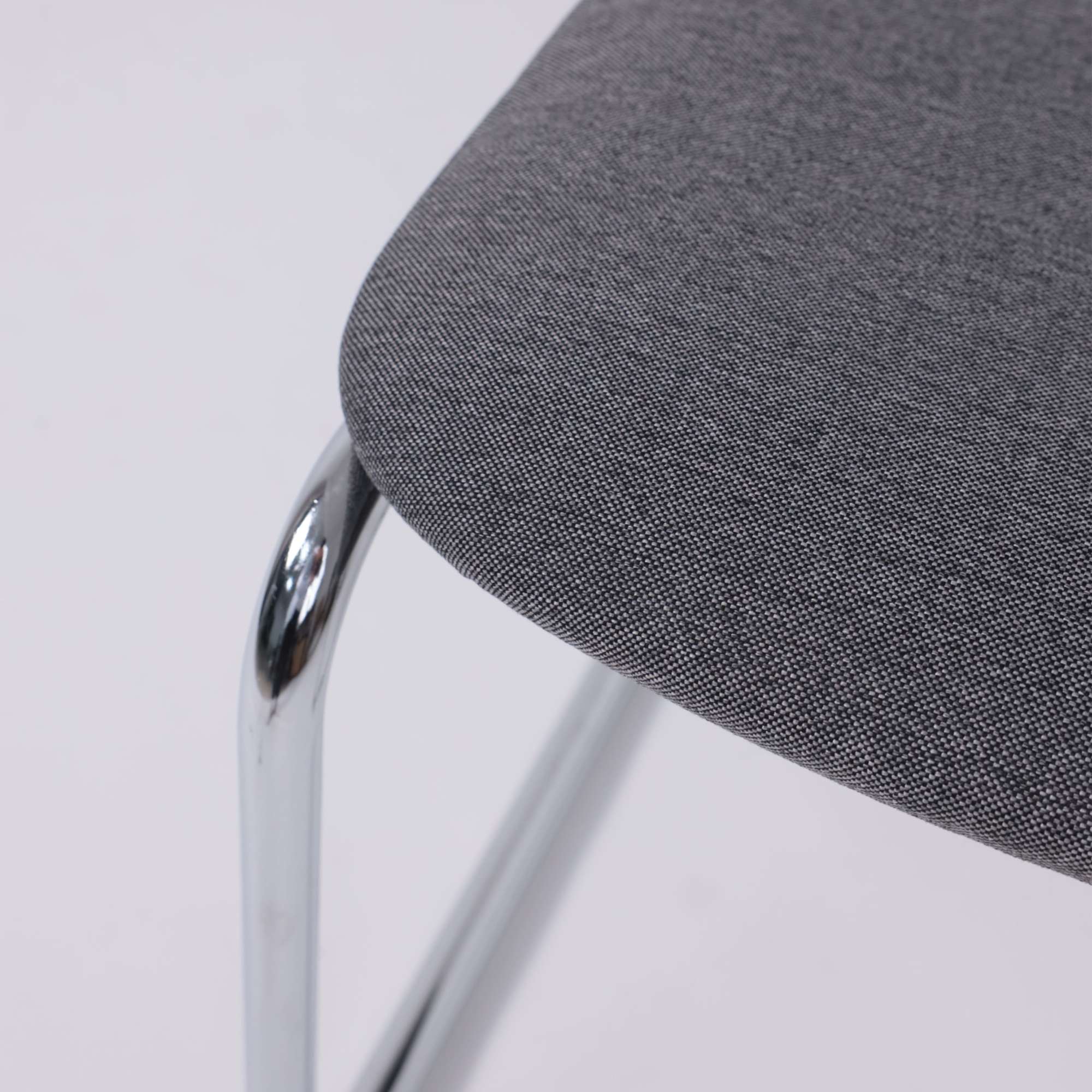 Кресло СЛАВИЯ, Leto 68 темно-серая ткань/хром