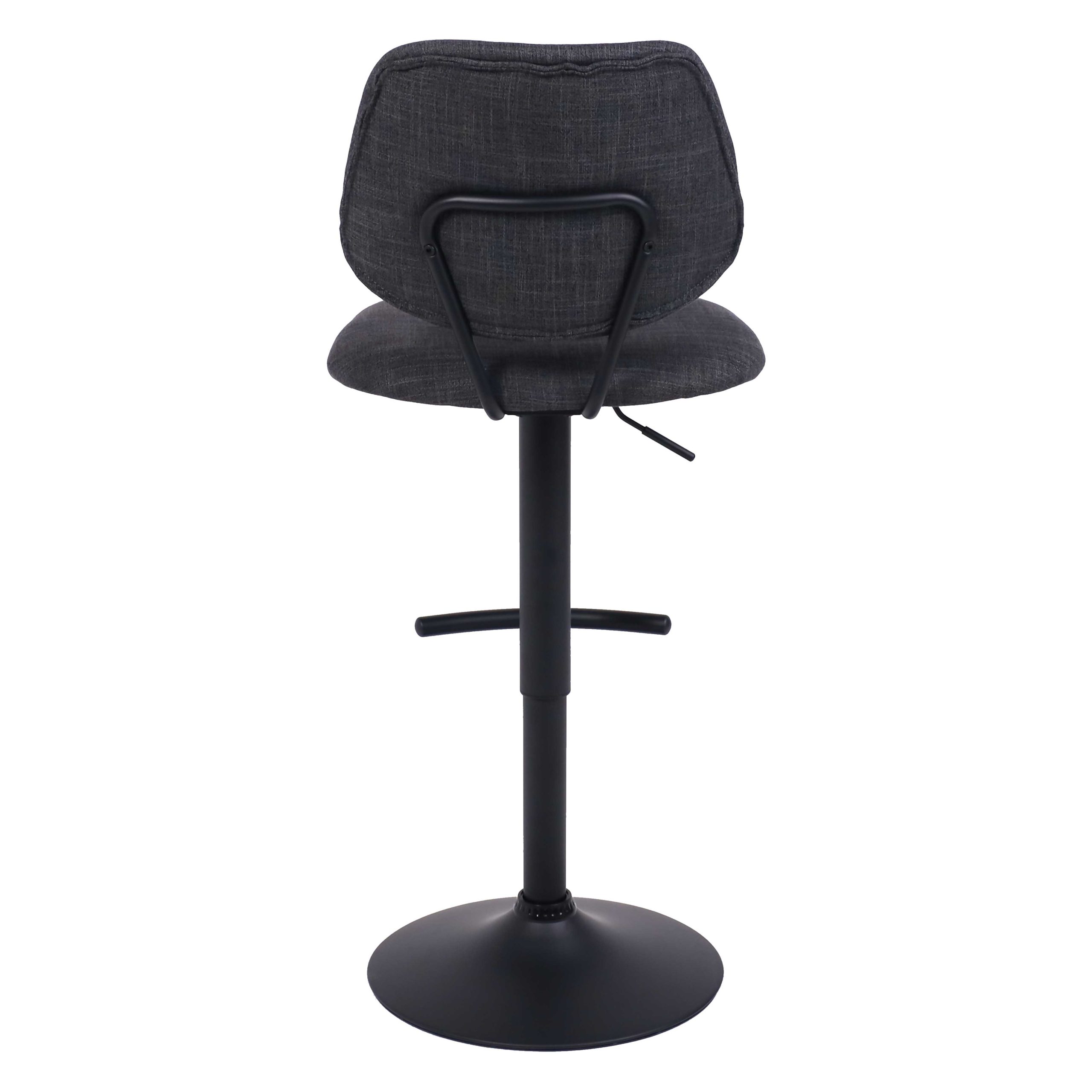 Стул барный JESSY, темно-серая ткань/черный