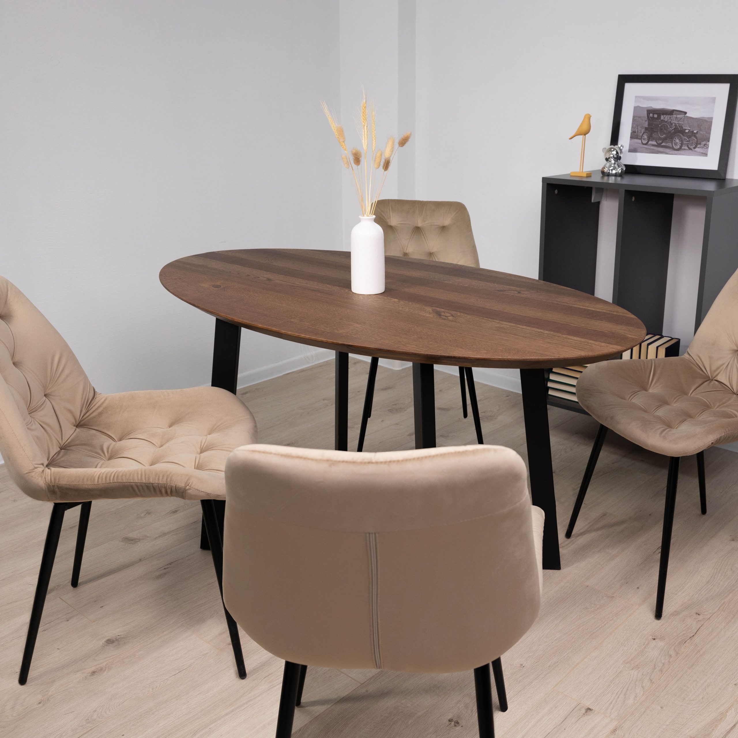 Стул AV 435, капучино бархат H-65/черный