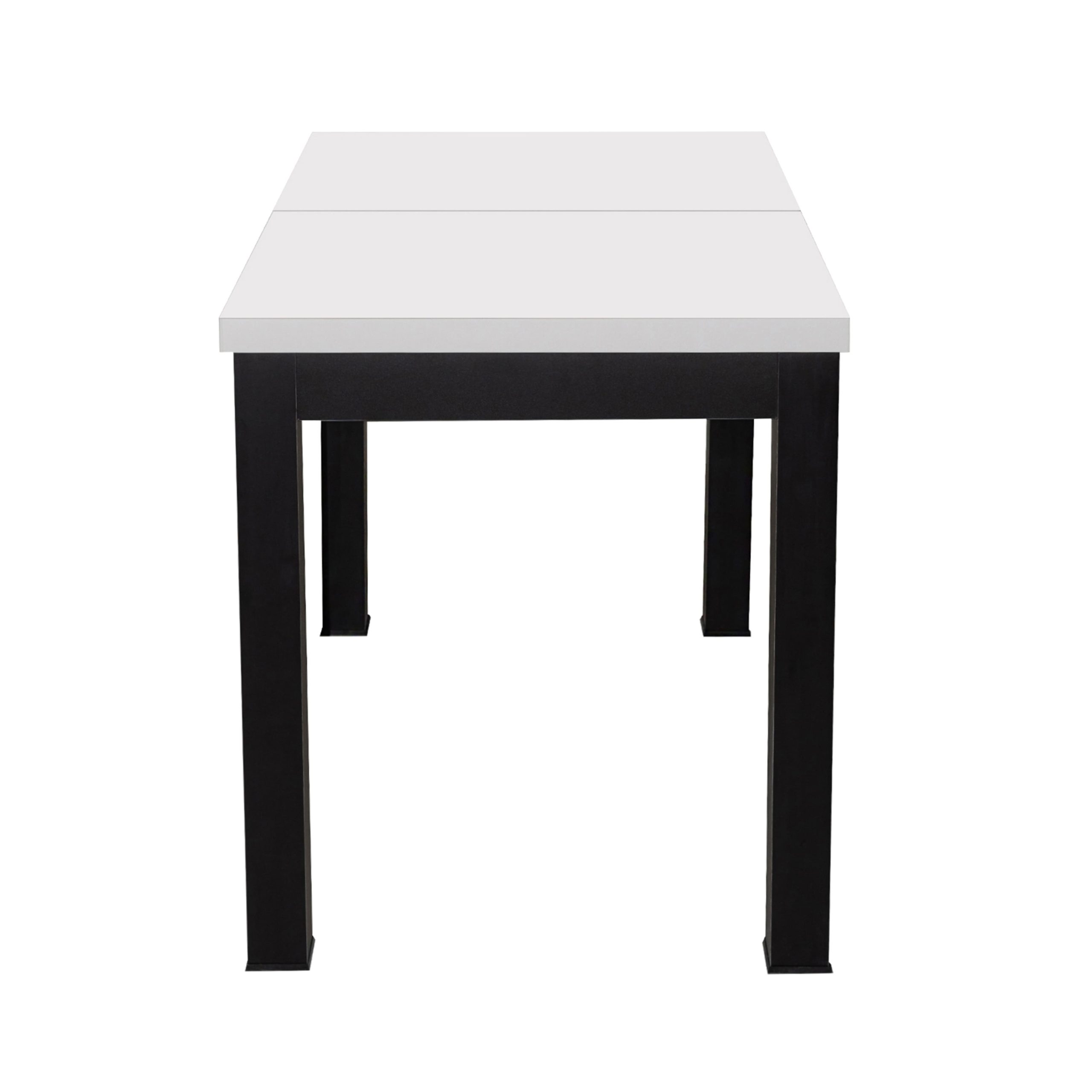 Стол раздвижной BLACK, 1100(1490)*670*770, (белый мат)