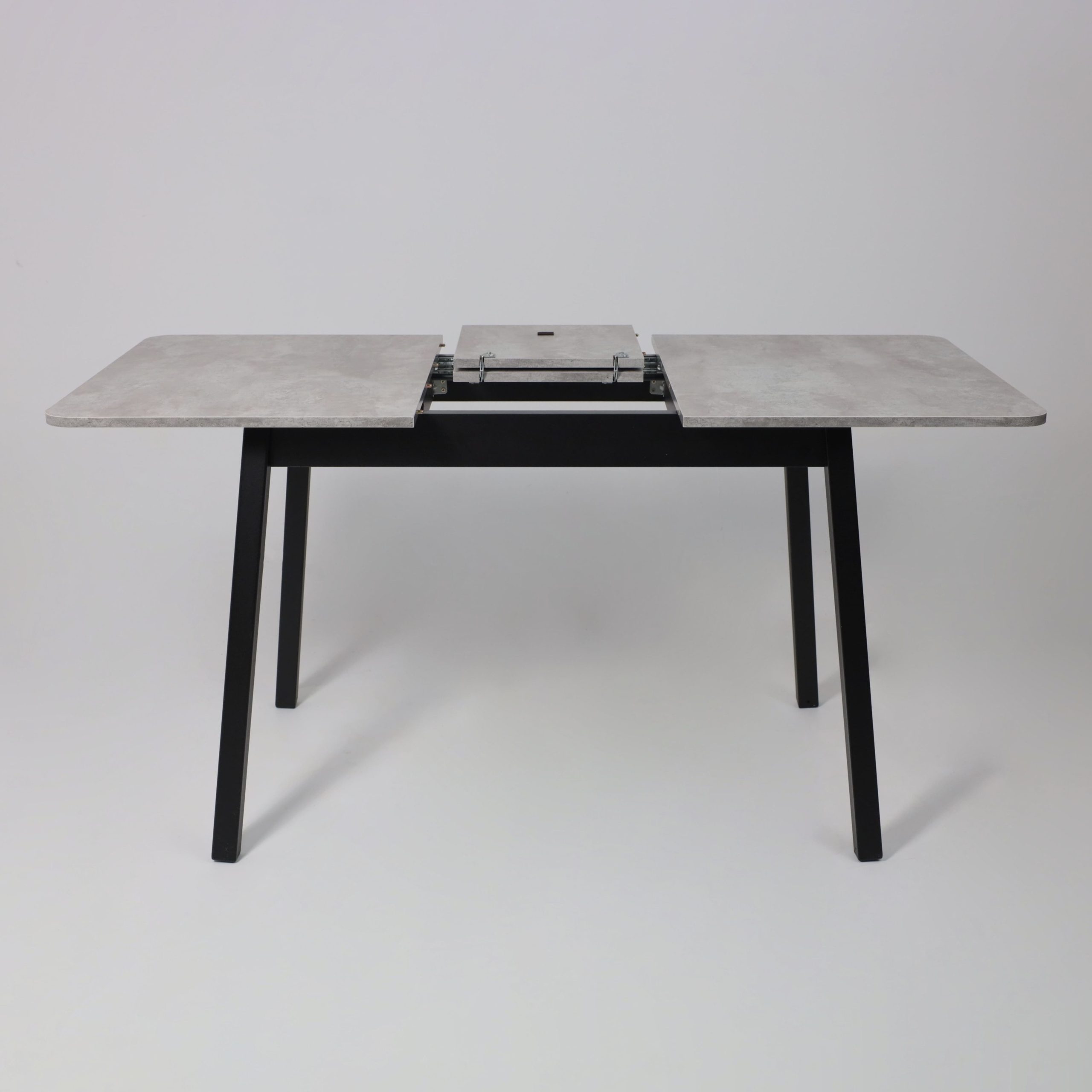 Стол TIRK RADIAL-110, раздвижной 110(142)х70, Серый сланец/Чёрный